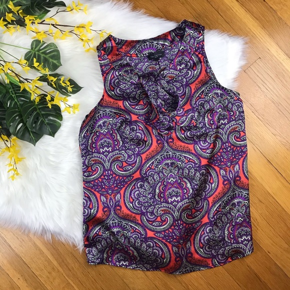 The Limited Tops - The Limited Mandala Print Front Tie Blouse